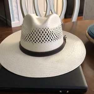 Stetson Straw Western Fedora, Spring / Summer style, Striking and Eye Catching,